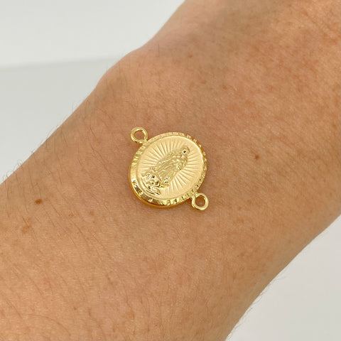 Herraje Virgen Guadalupe Oro amarillo 18k 0,82 Gr / 1,8 Cm  *