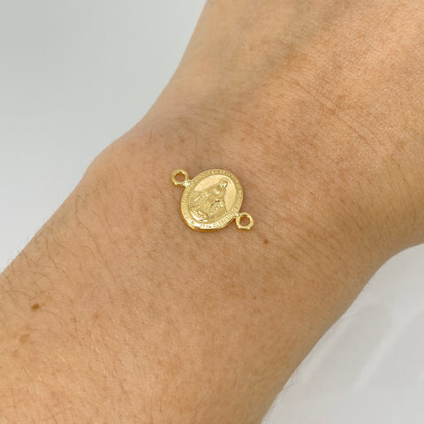 Herraje Virgen Milagrosa Oro amarillo 18k 0,55 Gr / 1,6 Cm