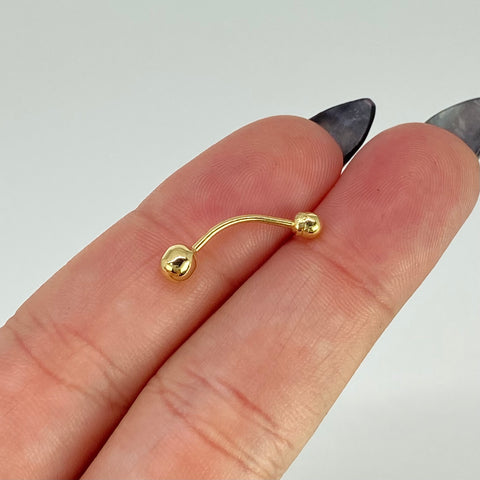 Piercing Bolas / Oro Amarillo 18k (Joya) / 0,41 gr / 3/4mm / (Ombligo) *