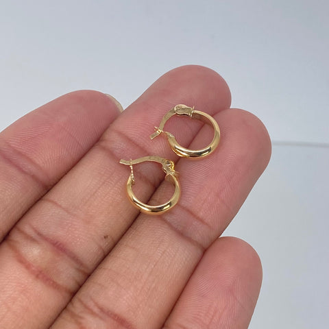 Candongas Semi Planas Oro amarillo 1,15 Gr / 1,3 Cm †
