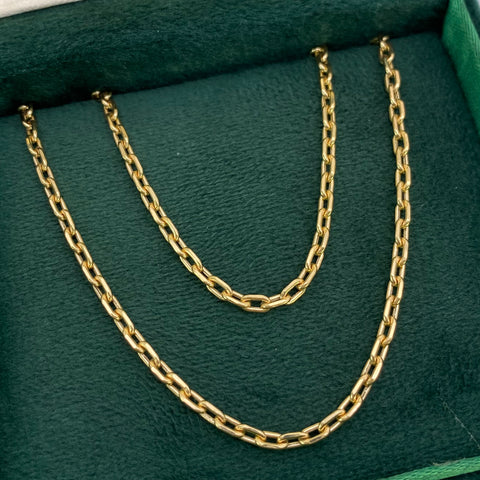 Cadena ● Mini Cajón Oro amarillo 18k 4,87 Gr / 2,3 mm / 45 Cm †