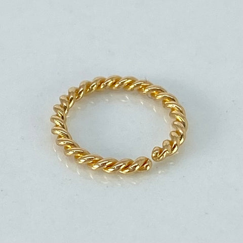 Piercing Aro Entorchado / Oro Amarillo 18k (Joya) / 0,32gr / 1cm / (Nariz) *