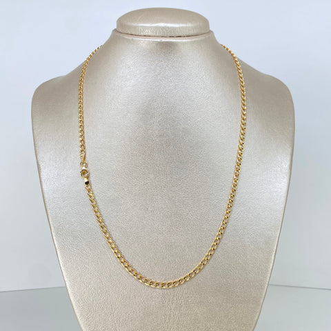Cadena ● Cubano Oro amarillo 18k 4,88 Gr / 3,5 mm / 50 Cm †