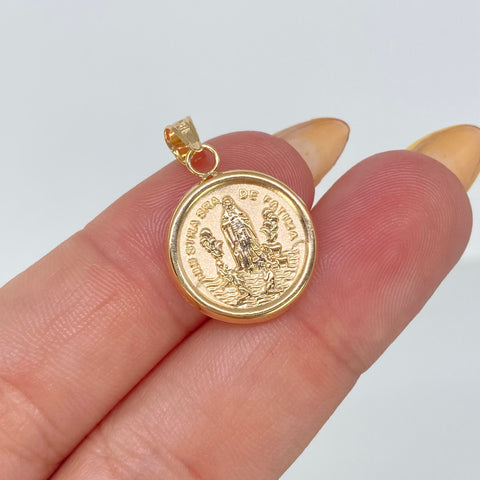 Dije Virgen Nuestra Señora De Fatima Oro amarillo 1,04 Gr / 2,3 Cm †