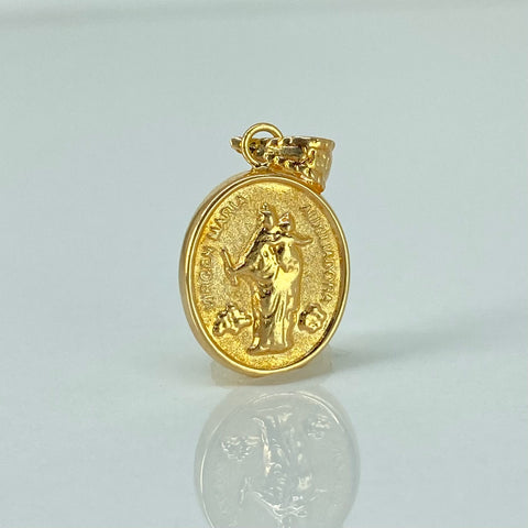 Dije Virgen Maria Auxiliadora Oro amarillo 18k 0,75 Gr / 12 Cm