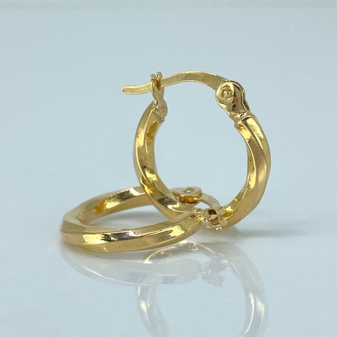 Candongas Melcochas Oro amarillo 1,12 Gr / 1,7 Cm †
