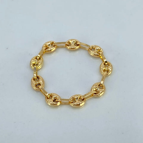 Anillo GC Diamantado 9 Eslabones Oro amarillo / Talla 5 1/2 / 0,7 Gr / 3,3 mm*