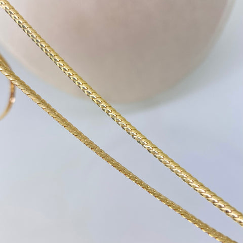 Cadena ● Serpiente Oro amarillo 18k +3 / 2,85 Gr / 2 mm / 50 Cm *