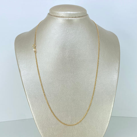 Cadena ● Cubana Oro amarillo 18k 2,35 Gr / 1,7 mm / 52 Cm *