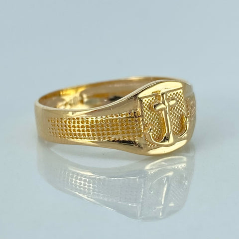 Anillo Ancla Oro amarillo / Talla 7 3/4 / 2,25 Gr