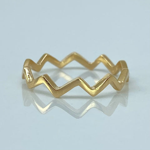 Anillo Ziz Zac Oro amarillo 18k / Talla 6 / 1,30 Gr †