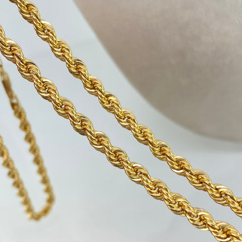 Cadena ● Lazo Oro amarillo 18k +1 / 14,15 Gr / 4,3 mm / 60 Cm *