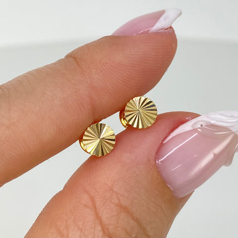 Topos Circulo Diamantado Oro amarillo 18k 0,7 Gr / 6 mm †