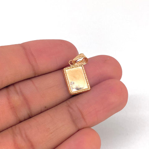 Dije Placa Rectangular Oro amarillo 0,92 Gr / 2,3 Cm *