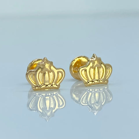 Topos Corona Troquelada Estrella Oro amarillo 18k 0,65 Gr / 7,2 mm *