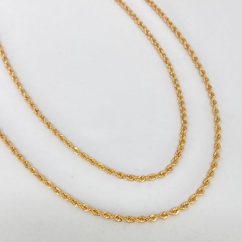 Cadena ● Lazo Oro amarillo 18k +1 / 1,65 Gr / 1,6 mm / 50 Cm †