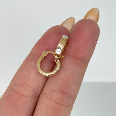 Candongas Tornillos CT Oro amarillo y Oro blanco 1,61 Gr / 1,4 Cm