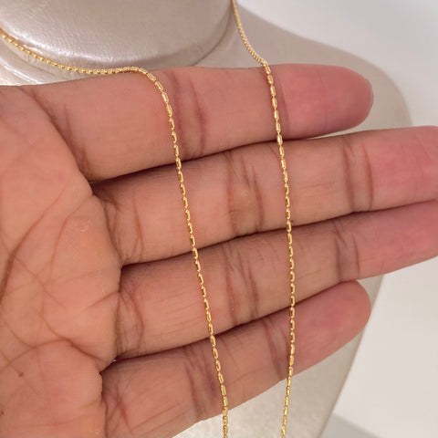 Cadena ● Barril Oro amarillo 18k +3 / 3,32 Gr / 1,1 mm / 45 Cm †