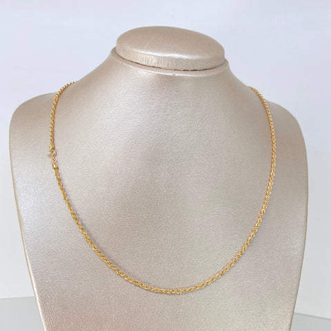 Cadena ● Lazo Oro amarillo 18k +1 / 2,26 Gr / 2 mm / 50 Cm †