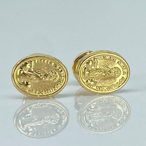 Topos Virgen Maria Auxiliadora Oro amarillo 18k 0,72 Gr / 6,7 mm *