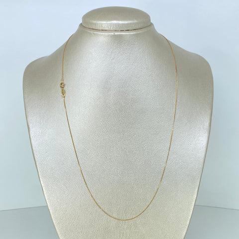Cadena ● Veneciana Oro amarillo 18k +1 / 1,26 Gr / 0,5 mm / 50 Cm *
