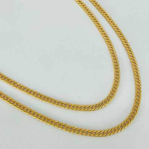 Cadena ● Cubana  Oro amarillo 18k 4,93 Gr / 2,8 mm / 60 Cm *