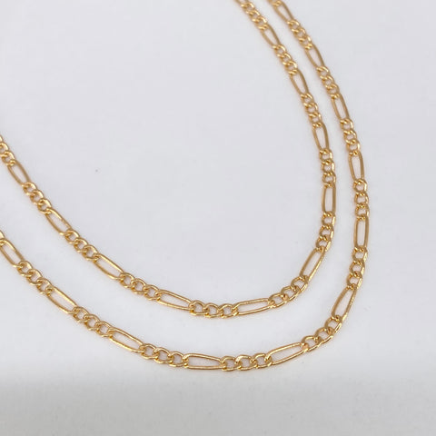 Cadena ● Tres Por Uno 3x1 Oro amarillo 18k 2,2 Gr / 1,8 mm / 50 Cm *