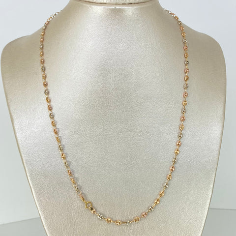 Cadena GC Diamantado Tres oros 18k 6,65 Gr / 3,3 mm / 50 Cm *