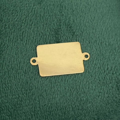 Herraje Placa Rectangular Oro amarillo 18k 0,77 Gr / 2,3 Cm
