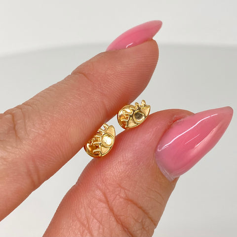 Topos Ojos Oro amarillo 18k 0,5 Gr / 7 mm *