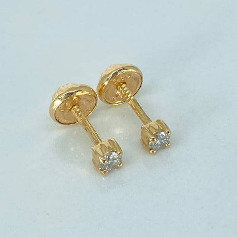 Topos Diamantes 0.14 CT Oro amarillo 18k 0,77 Gr / 2,5 mm  *