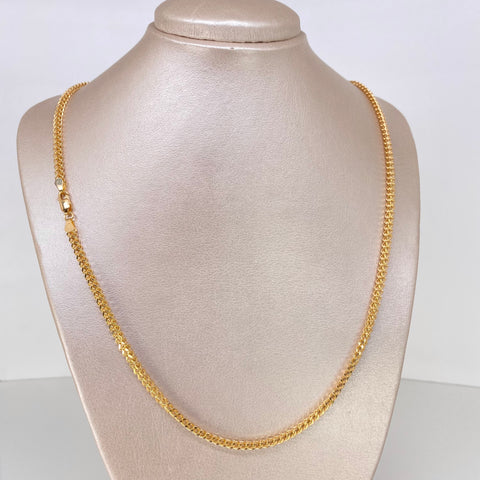 Cadena ● Franco Oro amarillo 18k +2 / 14,85 Gr / 3,4 mm / 60 Cm *
