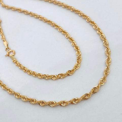 Cadena ● Lazo Oro amarillo 18k +1 / 3,12 Gr / 2,7 mm / 50 Cm