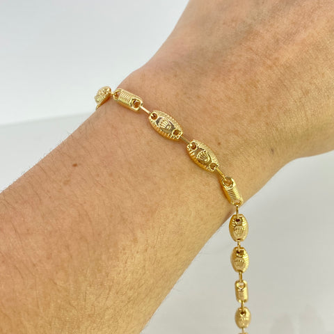 Pulso Rustico Corona RX Oro amarillo 18k 4,67 Gr / 4 mm / 20 Cm