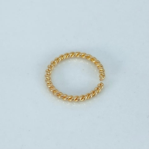 Piercing Aro Entorchado / Oro Amarillo 18k (Joya) / 0,31gr / 1.2cm / (Oreja) *