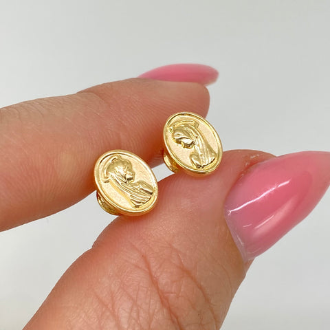 Topos Virgen Maria Oro amarillo 18k 0,8 Gr / 7,4 mm *