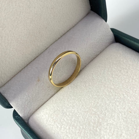 Anillo Argollas Lisa Oro amarillo 18k / Talla 6 / 1,75 Gr *