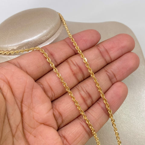 Cadena ● Lazo Oro amarillo 18k +1 / 3,07 Gr / 2,7 mm / 50 Cm †