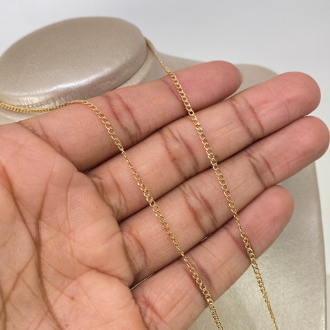 Cadena ● Cubana Oro amarillo 18k 2,75 Gr / 1,8 mm / 60 Cm