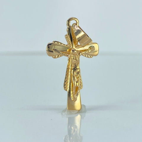 Dije Cruz Cristo Oro amarillo 18k 2,84 Gr / 3,6 Cm  *