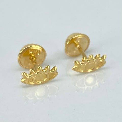 Topos Ojos Oro amarillo 18k 0,5 Gr / 7 mm *
