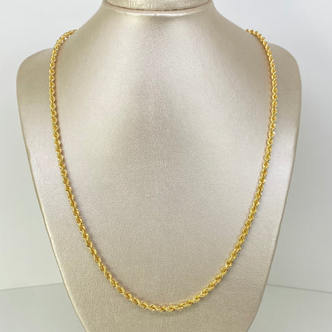 Cadena ● Lazo Oro amarillo 18k +1 / 12,12 Gr / 3,7 mm / 60 Cm †