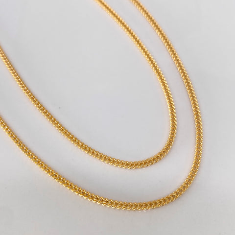 Cadena ● Franco Oro amarillo 18k +2 / 6,6 Gr / 2 mm / 60 Cm *