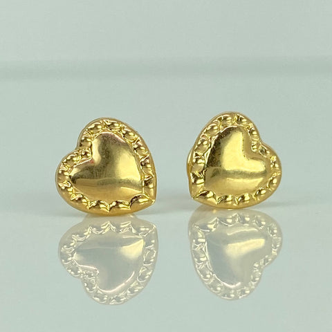 Topos Corazon Bordeado Oro amarillo 18k 0,8 Gr / 8,2 mm  *