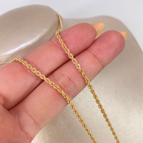 Cadena ● Lazo Oro amarillo 18k +1 / 2,6 Gr / 2,1 mm / 45 Cm