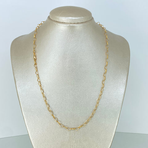 Cadena ● Corazon Seguido Oro amarillo 18k +3 / 6,55 Gr / 4 mm / 50 Cm †
