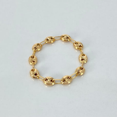 Anillo GC Diamantado 10 Eslabones Oro amarillo / Talla 7 / 0,7 Gr / 3,3 mm†