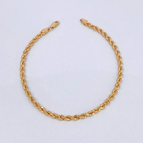 Pulso ● Mini Lazo Oro amarillo 18k +1 / 1,07 Gr / 1,5 mm / 19 Cm *