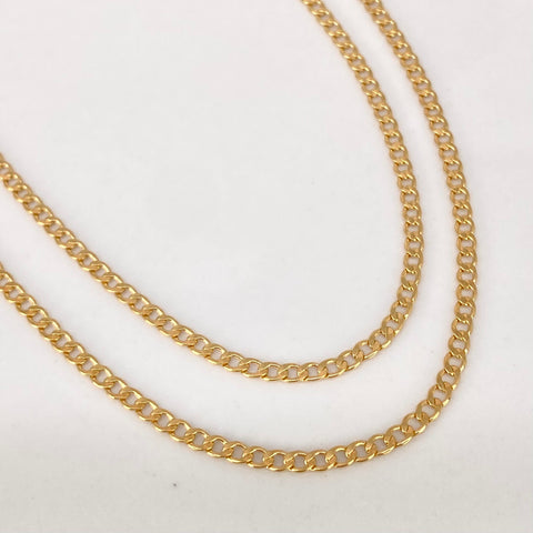 Cadena ● Cubana Oro amarillo 18k 1,76 Gr / 2 mm / 50 Cm *