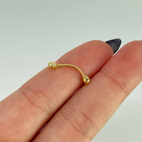 Piercing Bola / Oro Amarillo 18k (Joya) / 0,35gr / 3mm / (Ombligo)